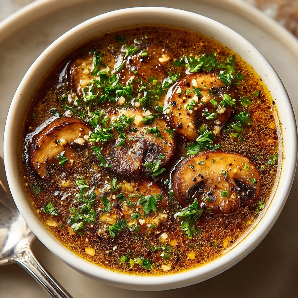 Homemade Vegan Mushroom Gravy: sauteed mushrooms and herbs create earthy, comforting flavors.