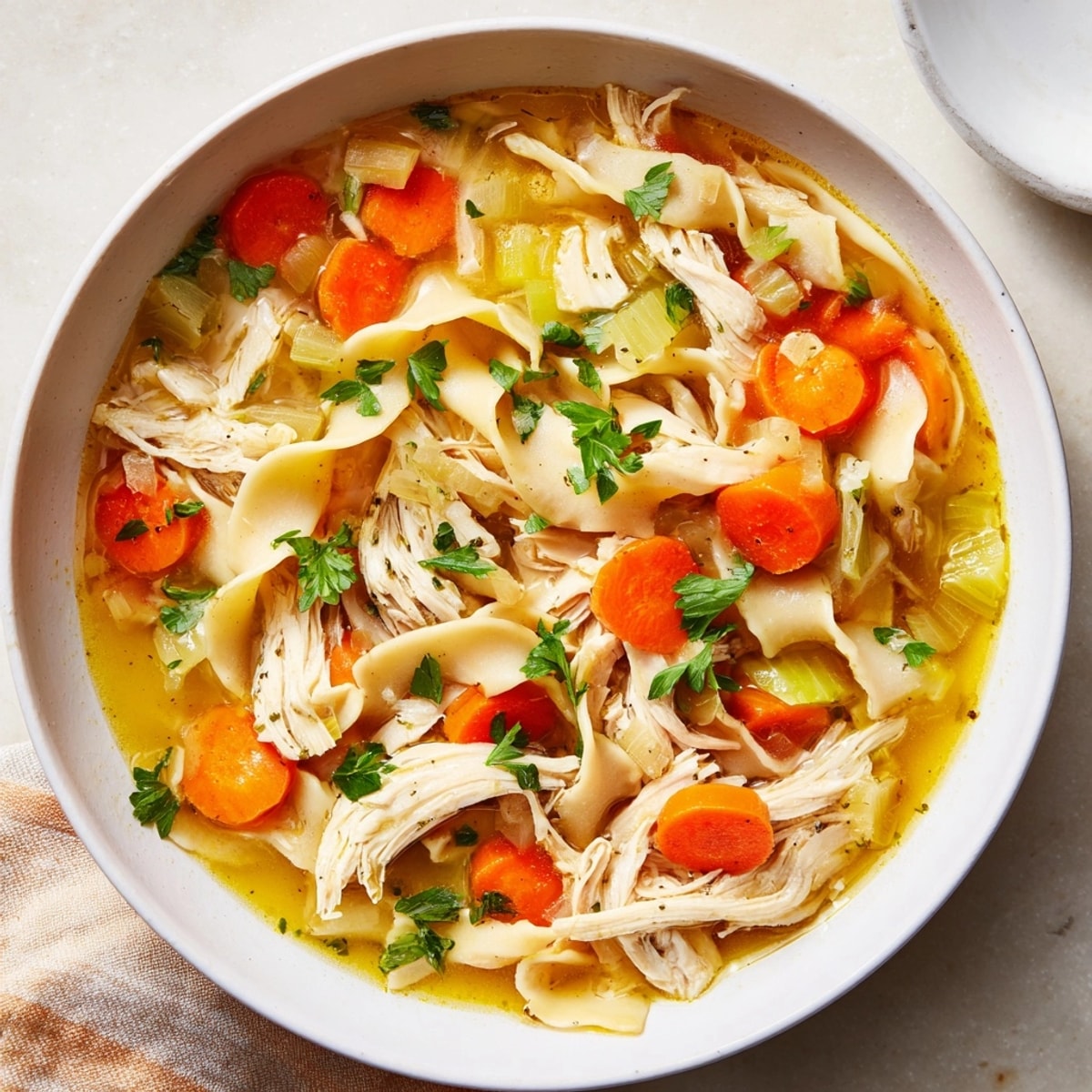 Easy Chicken Noodle Soup recipe: Comforting, homemade, and ready in under an hour.