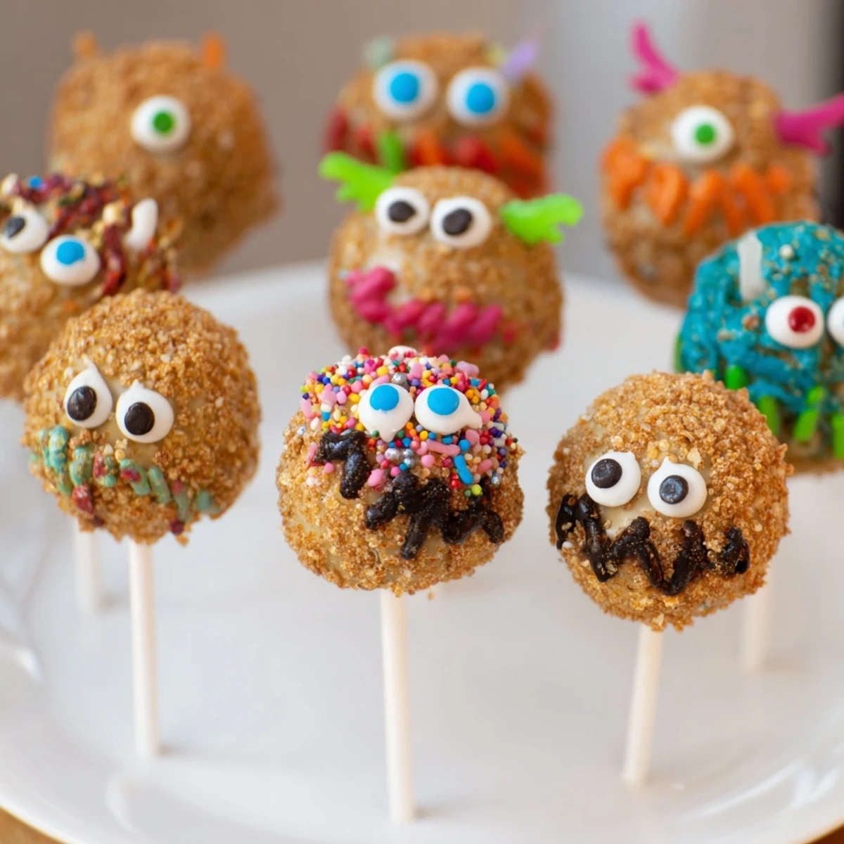 Cinnamon Sugar Monster Cake Pops