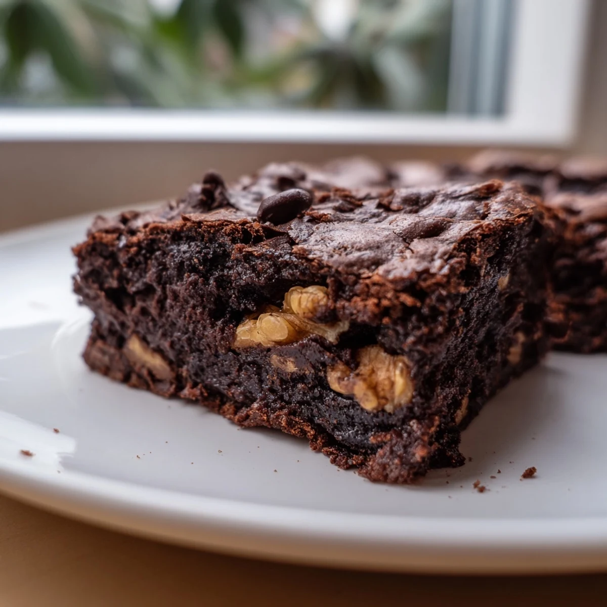Homemade Zero-Waste Brownies, utilizing nut-milk pulp for a guilt-free chocolate treat.