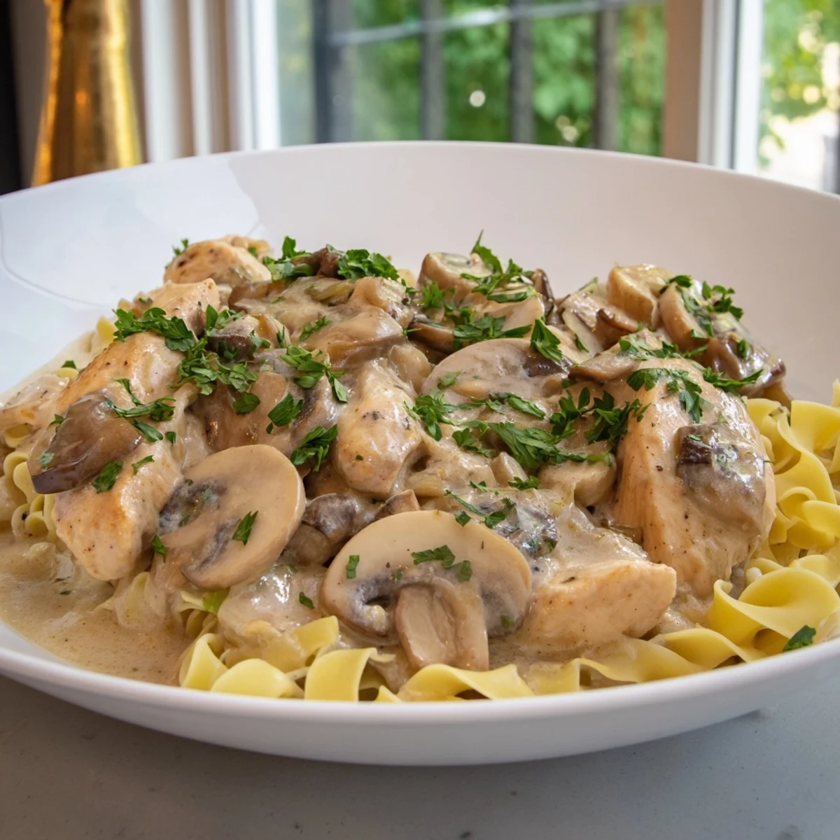 Creamy Chicken Stroganoff