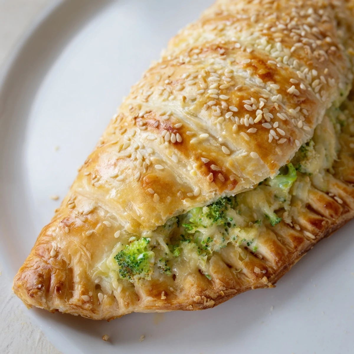 Crispy, golden-brown Broccoli Cheddar Quiche-less Hand Pies with a delicious, creamy filling inside.