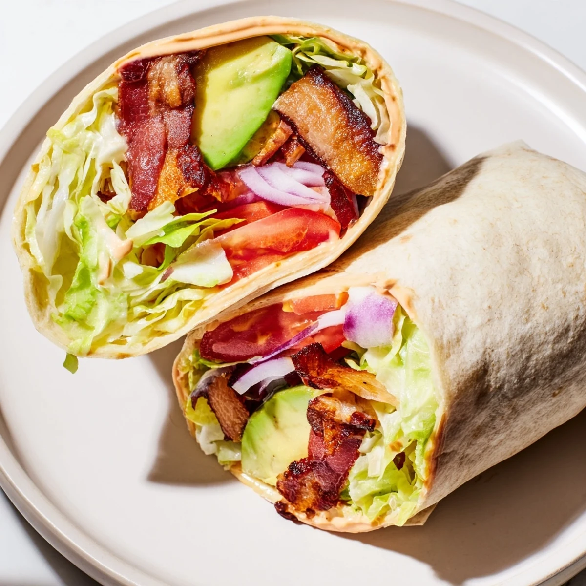 Enjoy a delicious Zesty BLT wrap—a quick and easy meal with smoky chipotle and fresh ingredients.