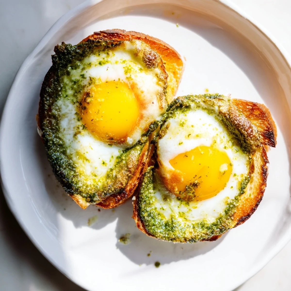 Buttery, toasted Pesto Egg Grilled Cheese sandwich; the perfect combination of textures and flavors.