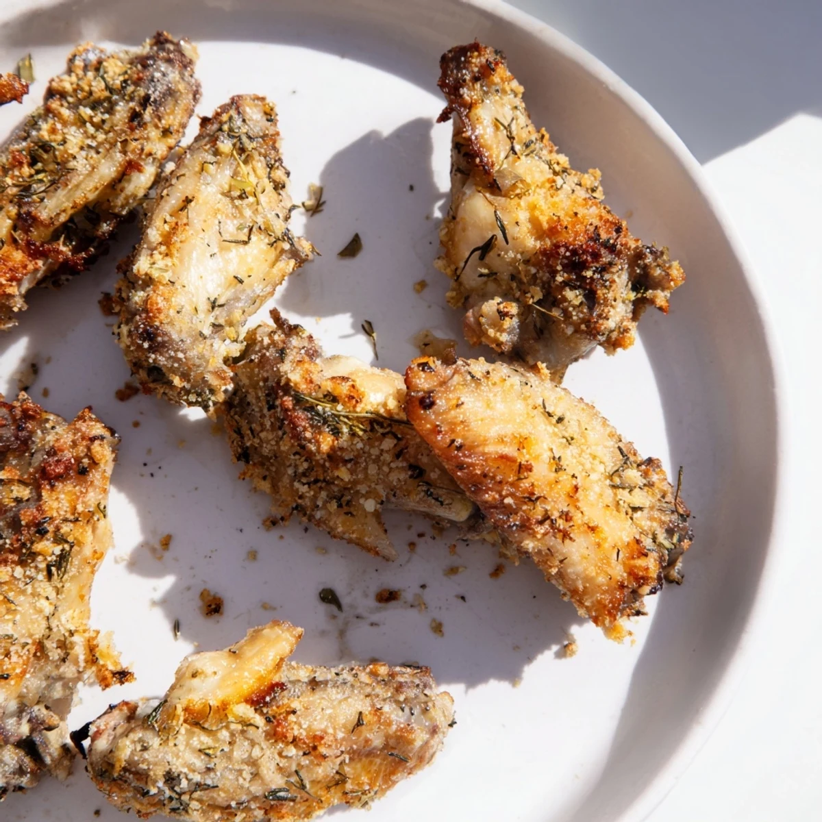 Golden, crunchy Baked Parmesan Chicken Wings, ideal for game day or a tasty appetizer.