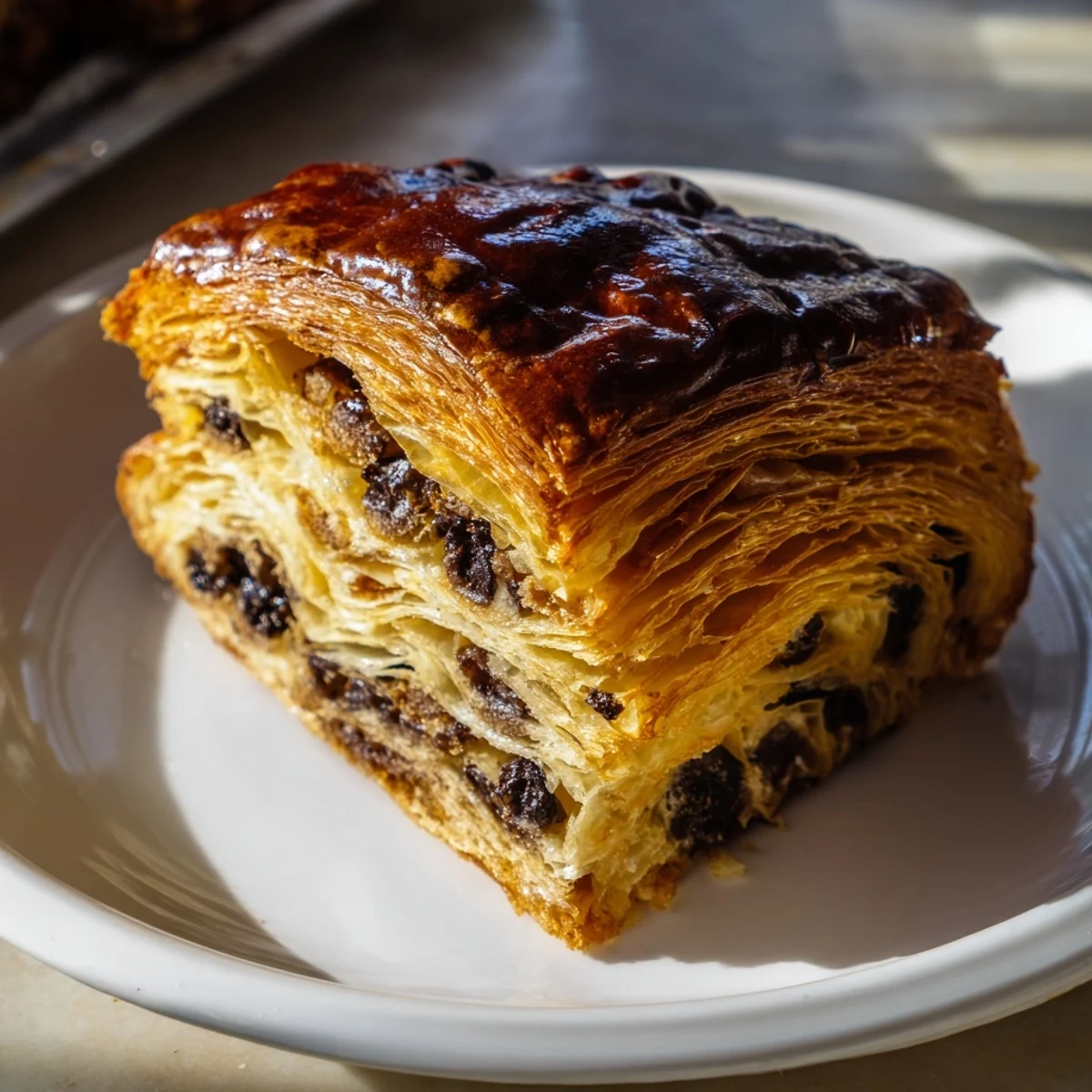 Warm, golden-brown Crookies fresh from the oven, offering a classic croissant-cookie fusion.