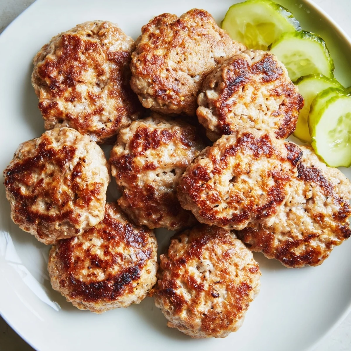 Perfectly cooked Danish frikadeller, savoring the taste of homemade pork meatballs served with rye bread.