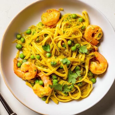 Yellow Curry Shrimp Pasta #113