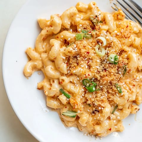 Spicy Kimchi Mac Cheese
