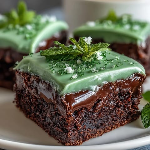 St Patricks Shamrock Brownies