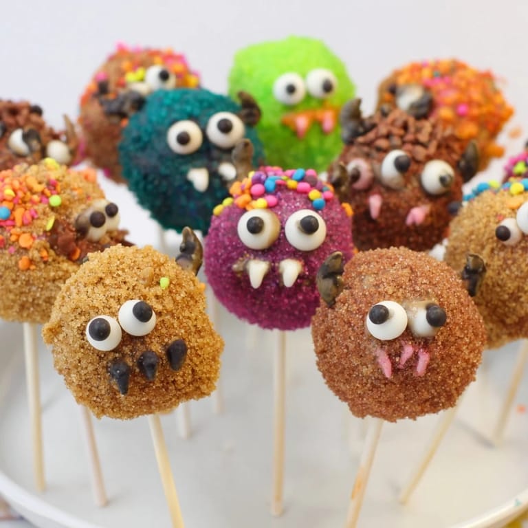Deliciously sweet Cinnamon Sugar Monster Cake Pops for your next festive celebration or party.