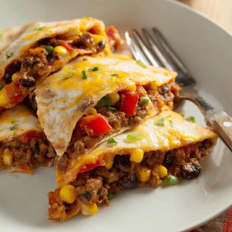Delicious Sheet Pan Quesadillas with Beef, served with fresh salsa and lime wedges.
