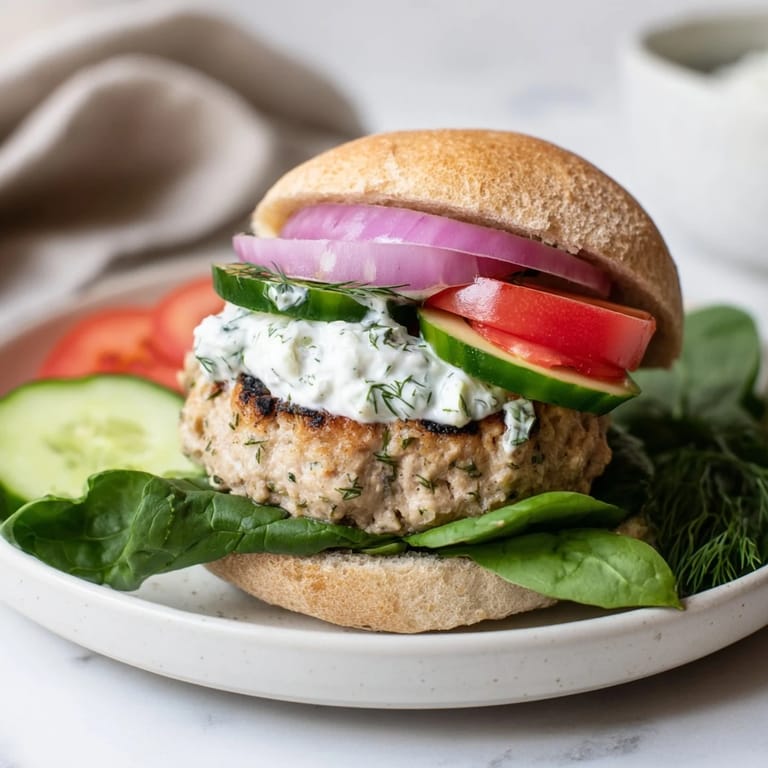 These delightful Healthy Baked Chicken Sliders feature tender ground chicken and tangy yogurt sauce.