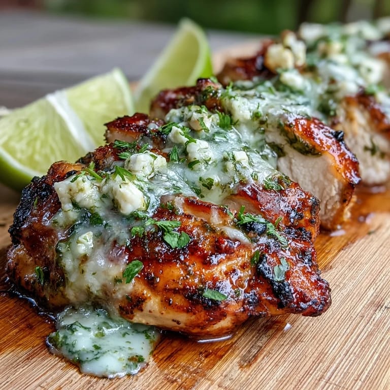 Zesty salsa verde marinade complements the golden, charred marks on the chicken.