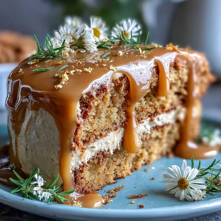 Moist butterscotch layers of Taurus cake, artfully decorated with edible blooms.
